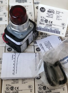 Allen-Bradley罗克韦尔红色带灯按钮800TC-QTH2R lamp N376R N374