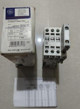 美国通用GE接触器CL02D311TWID-RAIL 72V 1NO