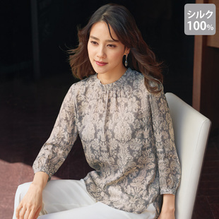 2025年秋日本代购 衬衫 有大码 女士100%真丝打造奢华质感与提花风格