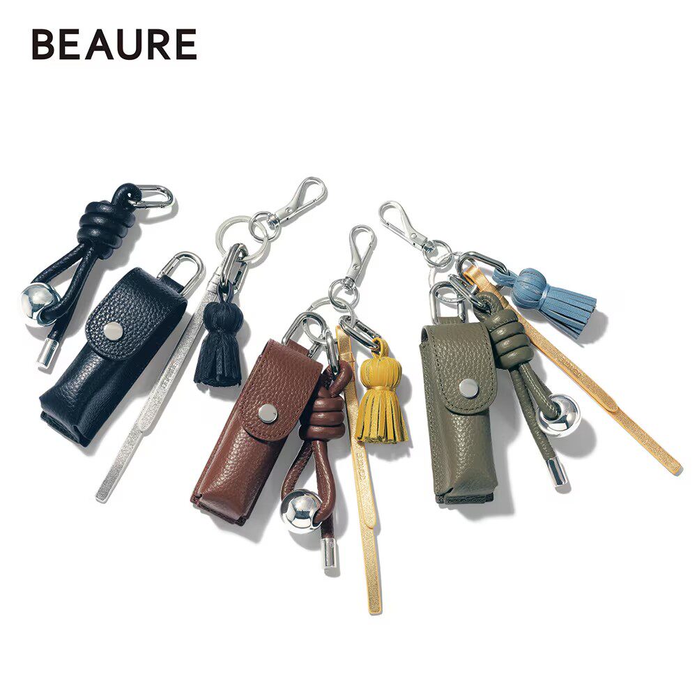 日本代购2026年春日新品牛皮黄铜真皮迷你盒子迷你流苏包挂件