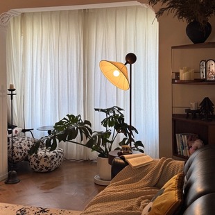 米罗兰中古风客厅沙发旁边落地灯艺术高级感卧室置物装饰氛围灯