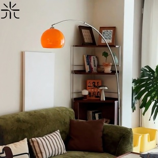 米罗兰 客厅落地中古钓鱼灯柚子氛围暖光灯包豪斯极简 灯2025新款