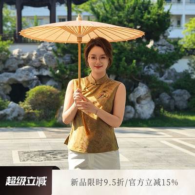 雅舒曼&图图妈【香百合】经锦斜裁非遗重工精致提花新中式上衣