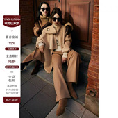 双面加厚白驼绒圆领中长款 雅舒曼&图图妈 暖绒绒 双面尼大衣女