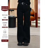 实穿立裁加绒显瘦保暖微喇设计牛仔裤 雅舒曼&图图妈 小喇叭 女