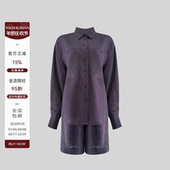 透气舒适简约纯色松弛感休闲通勤套装 雅舒曼&图图妈 发财紫套