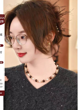 雅舒曼&图图妈【檀木仿珍珠项链】雅舒曼提升气质时髦仿珍珠项链