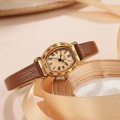 聚利时手表女款 2026新款 复古轻奢小众送女友中古腕表百搭皮带女表