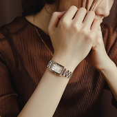 聚利时手表女复古小方表ins风韩款 正品 轻奢女士名牌防水石英腕表