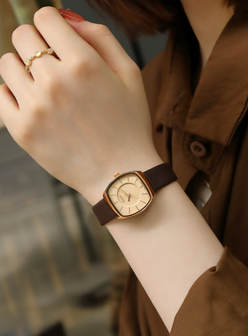 聚利时手表女2025新款小众轻奢职场复古ins风高级感方形女士手表