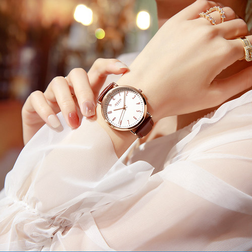 聚利时大表盘全刻度复古石英表