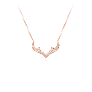 轻奢小众高级感生日礼物 简约2025新款 Julius 聚利时鹿角项链女款