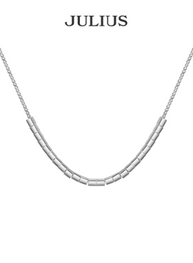 Julius/聚利时几何方块项链女款2025新款爆款925银生日礼物送女友