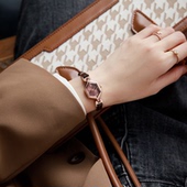 聚利时手表女2026新款 学生小众轻奢女生宝石少女石英表 小表盘女款