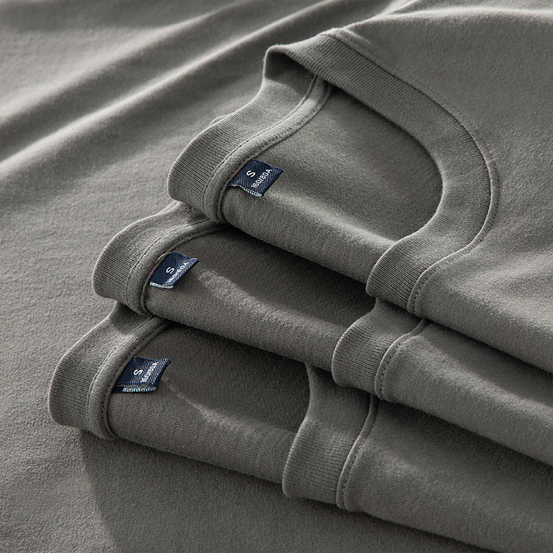 余文乐t恤男纯色短袖原创嘻哈ins潮流简约灰色质感青少年纯棉体恤|msdalam kategori Pakaian Lelaki, baju-T - dari Buy2taobao.com untuk memberikan perkhidmatan ejen Taobao profesional membeli