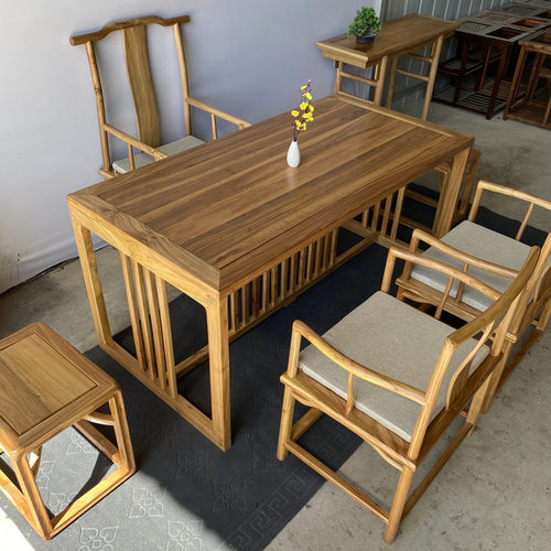 家用茶桌书桌休闲桌实木榫卯结构