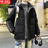 加肥加厚保暖棉服男 帅气百搭连帽棉衣胖大码 冬季 潮流港风男装