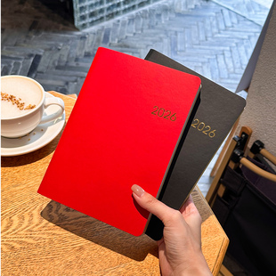 2026小字日程本两天一页工作日志本计划本年历日记本笔记本子年度日历A5记事本效率手册手账本2026年