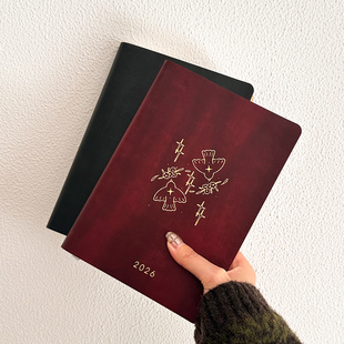 2026浪漫飞鸟日程本套装 两天一页新款每日计划本年历日记本笔记本子年度日历A5记事本效率手册手账本2026年