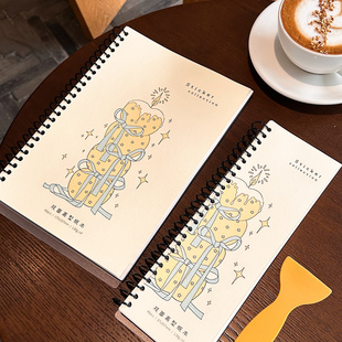 许愿苹果双面离型纸本B5手帐胶带册素材本PET离型本子贴纸收集册离型纸本收纳离行本加厚离形本手账收集本