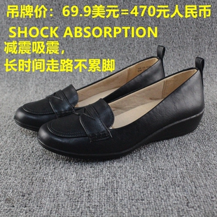 秋季新款软面软底乐福鞋女一脚蹬透气懒人鞋通勤简约舒适护士单鞋