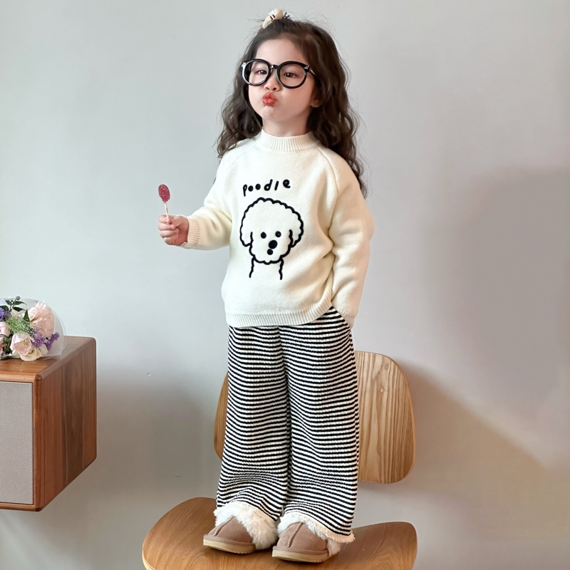 法国Uamtor女童加绒时髦加厚套装