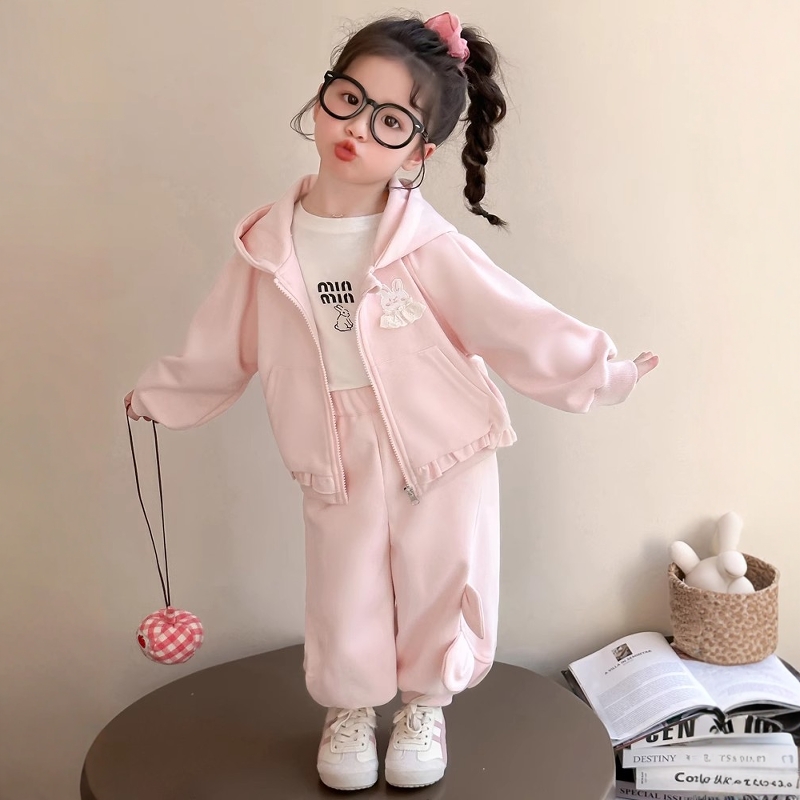 法国Uamtor女童开衫卫衣运动套装