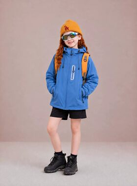 Uamtor女童三合一连帽冲锋衣