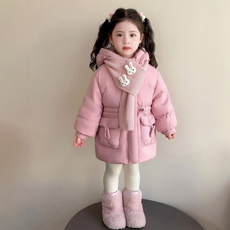 法国Uamtor女小童收腰加厚羽绒服