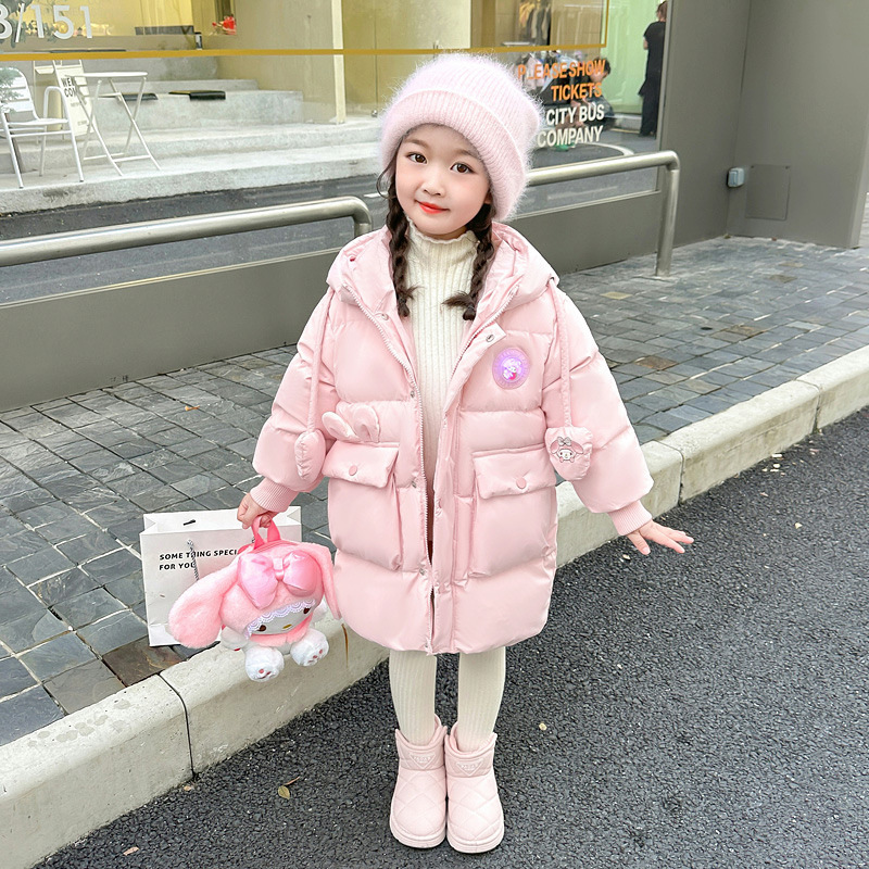 Uamtor女童美乐蒂中长款羽绒棉服