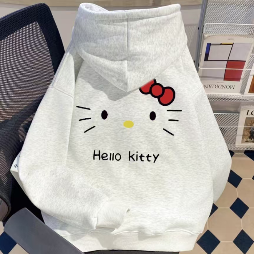 女童卡通凯蒂猫印花连帽卫衣