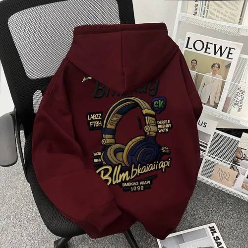 男女童酒红色秋冬新款卫衣本命年