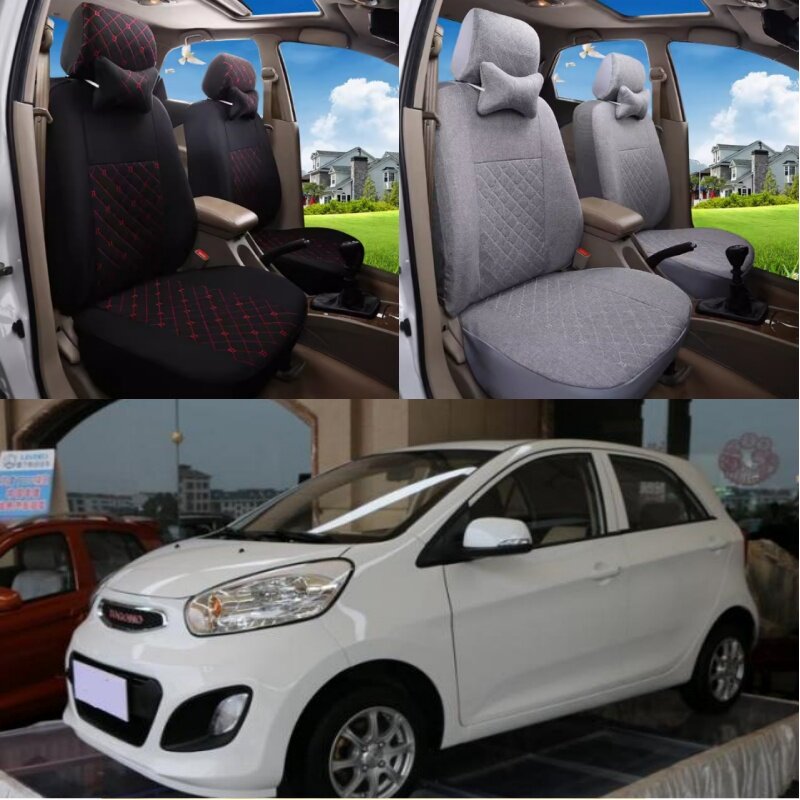 御捷330 260 q5 e行电动四轮车汽车座套坐垫套全包亚麻布四季通用