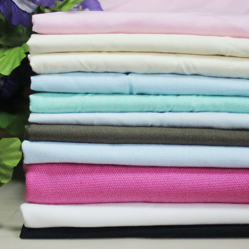 12色纯棉涤棉纯色面料帆布衬衣