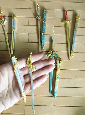 迷你玩具道具 古装剑 欧式剑 BJD摆件娃物68分娃娃用小布azone OB