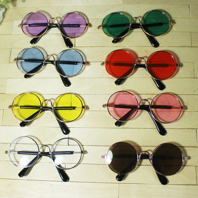 墨镜眼镜圆形棉花娃娃