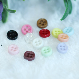 超小迷你四眼纽扣扣子 BJD娃衣 玩具用公仔玩偶OB 19色6mm 10个价