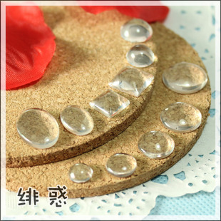 玻璃贴片 20个bjd娃用材料配件滴胶时光宝石 大小都有 DIY手工
