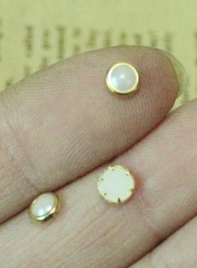 1元10个超小迷你米色绯惑手工diy