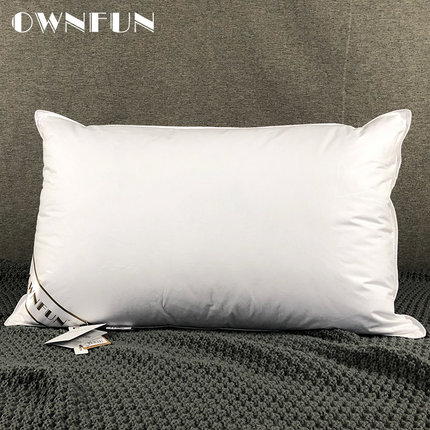 OWNFUN五星级酒店复合羽绒枕芯鹅毛夹心枕头护颈椎单人加大5191