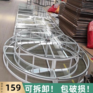婚庆道具圆形玻璃舞台