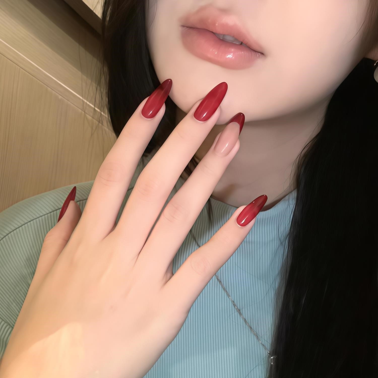 纯手工新年美甲欧美辣妹法式红美甲新娘甲高级感穿戴甲过年指甲贴,彩妆/香水/美妆工具,穿戴甲/甲片,淘宝优惠券,粉丝福利购,淘宝优惠卷