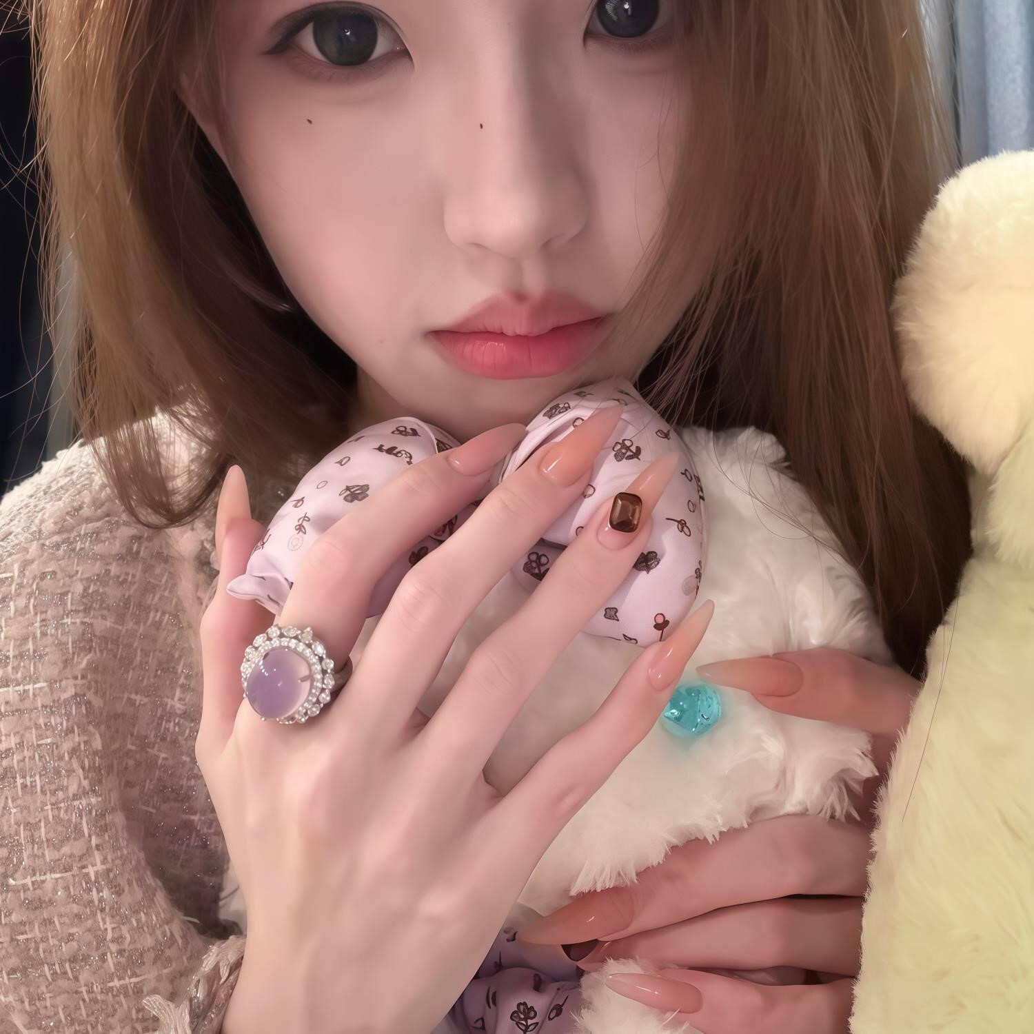 穿戴甲2026新款高级感手工美甲秋冬闪钻精致新娘结婚婚纱指甲片