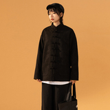 中性风M081P120麂皮绒纯色光版风盘扣潮唐装夹克情侣外套男，男装夹克，星座704（原B229）