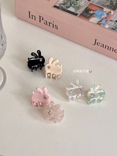 可爱兔子醋酸刘海夹小抓夹彩色迷你公主头发夹头饰发饰