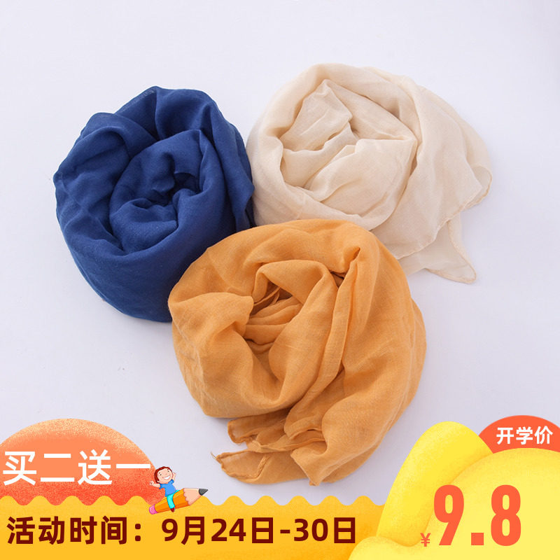 親子純色韓版兒童棉麻圍巾春秋薄款男童女童小孩冬季圍巾寶寶絲巾在類目 童裝/嬰兒裝/親子裝, 帽子/圍巾/口罩/手套/耳套/腳套, 圍巾中 - 來自Buy2taobao.com提供專業的淘寶代購服務