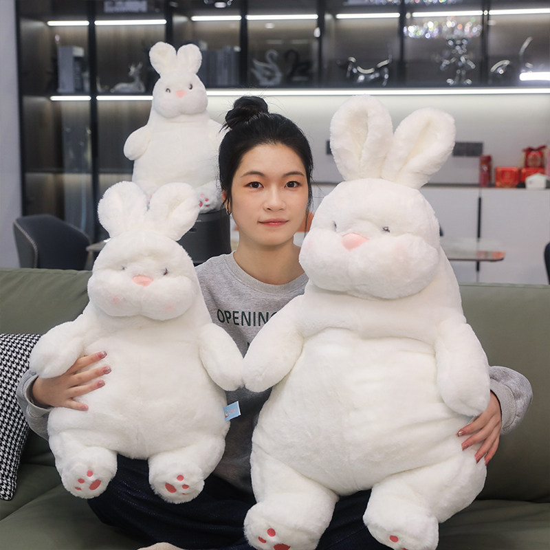 大肥兔小白兔子毛绒玩具慵懒玩偶抱枕女生睡觉娃娃公仔生日礼物男