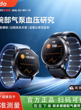 DIDO GJSH13智能血压手表血糖心电尿酸血脂心率健康蓝牙通话手环