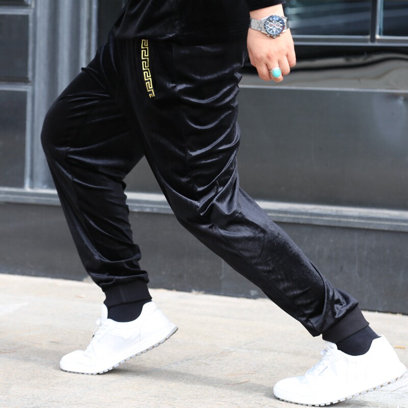 舞邦潮胖人春装金丝绒男裤高腰小脚加肥加大码宽松束脚肥佬哈伦裤在类目 男装, 休闲裤中 - 来自Buy2taobao.com提供专业的淘宝代购服务