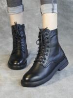 Dragonfly brand Martin Boots Women's 2024 New Spring and Autumn soft-soled short boots, genuine leather short boots, soft leather women's leather shoes thumbnail 3